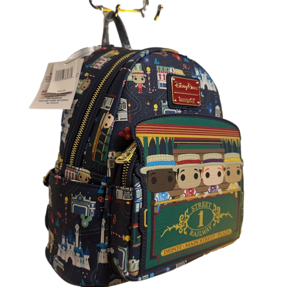 NWT Disney Parks Loungefly Dapper Dans Pop Mini Backpack Main Street Railway - Picture 3 of 11